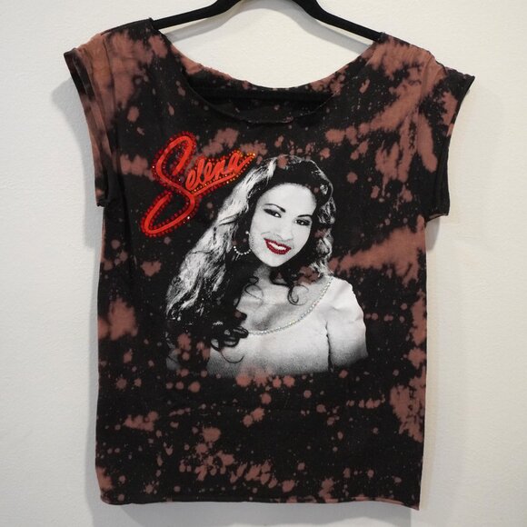 Selena Bling Distressed Graphic Tee - Picture 1 of 5
